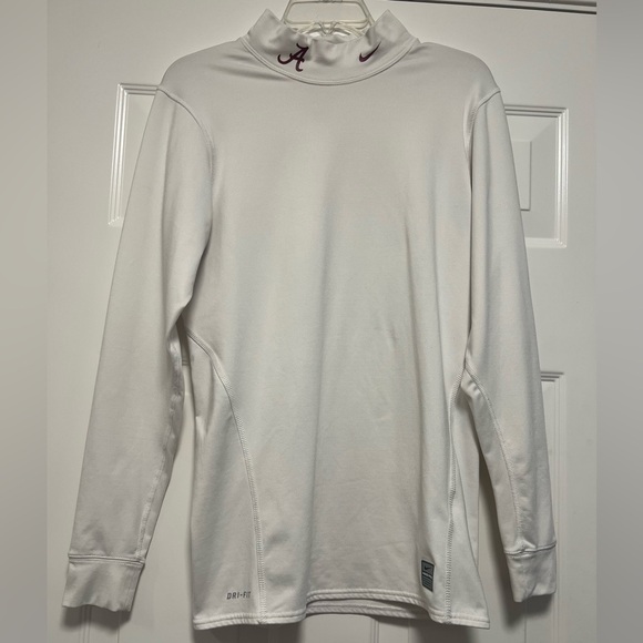 Nike White Dri-FIT Long Sleeve Activewear Shirt Alabama Crimson Tide Size Large - Picture 1 of 10